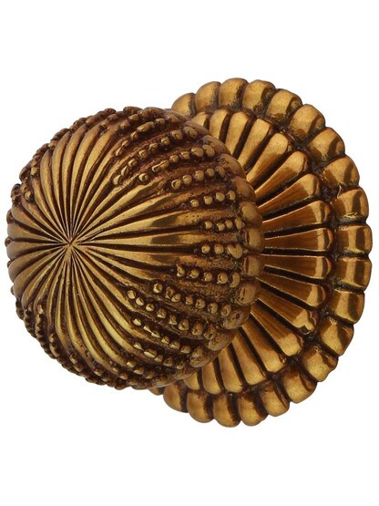Urchin Cabinet Knob - 1 1/4 inch Diameter in Paris Brass.